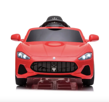 Elektrische Kinderauto Maserati Rood 12V Met Afstandsbediening en EVA banden en leren zitje 