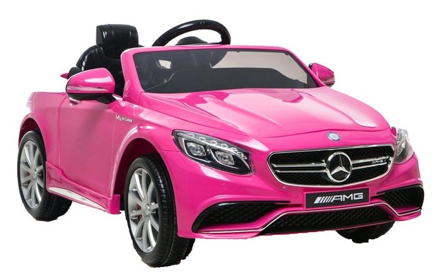 Elektrische Kinderauto Mercedes Benz S63 AMG Roze 12V Met Afstandsbediening